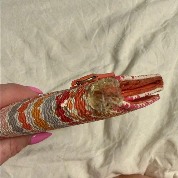 Vera Bradley Pink and Orange Striped Wallet - Picture 3 of 4